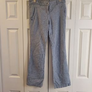 Dalia Linen Pant Blue and White Stripes size 4